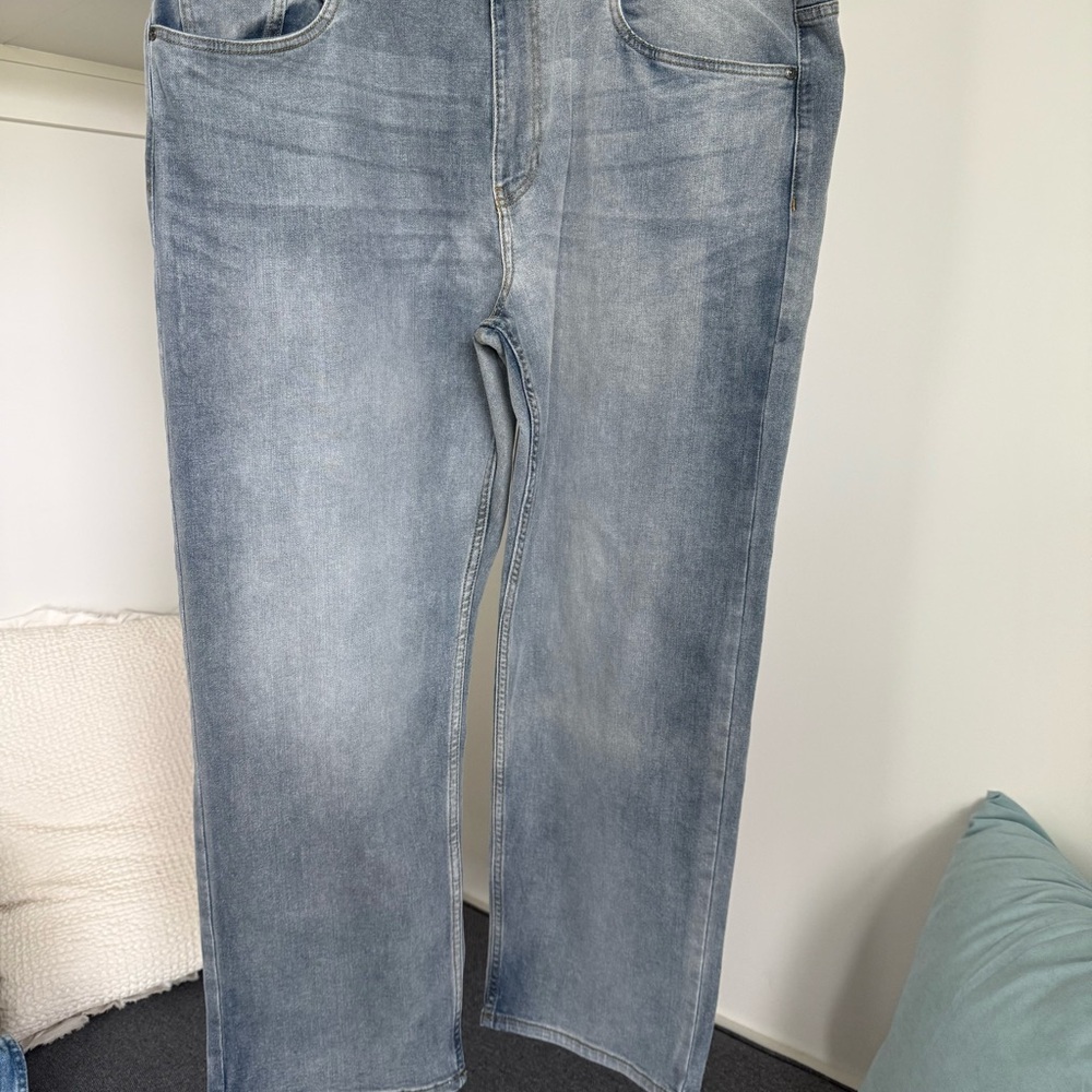 Falls Creek Men’s Light Blue Relaxed Stretch Denim Jeans Size 42 - Picture 9 of 10